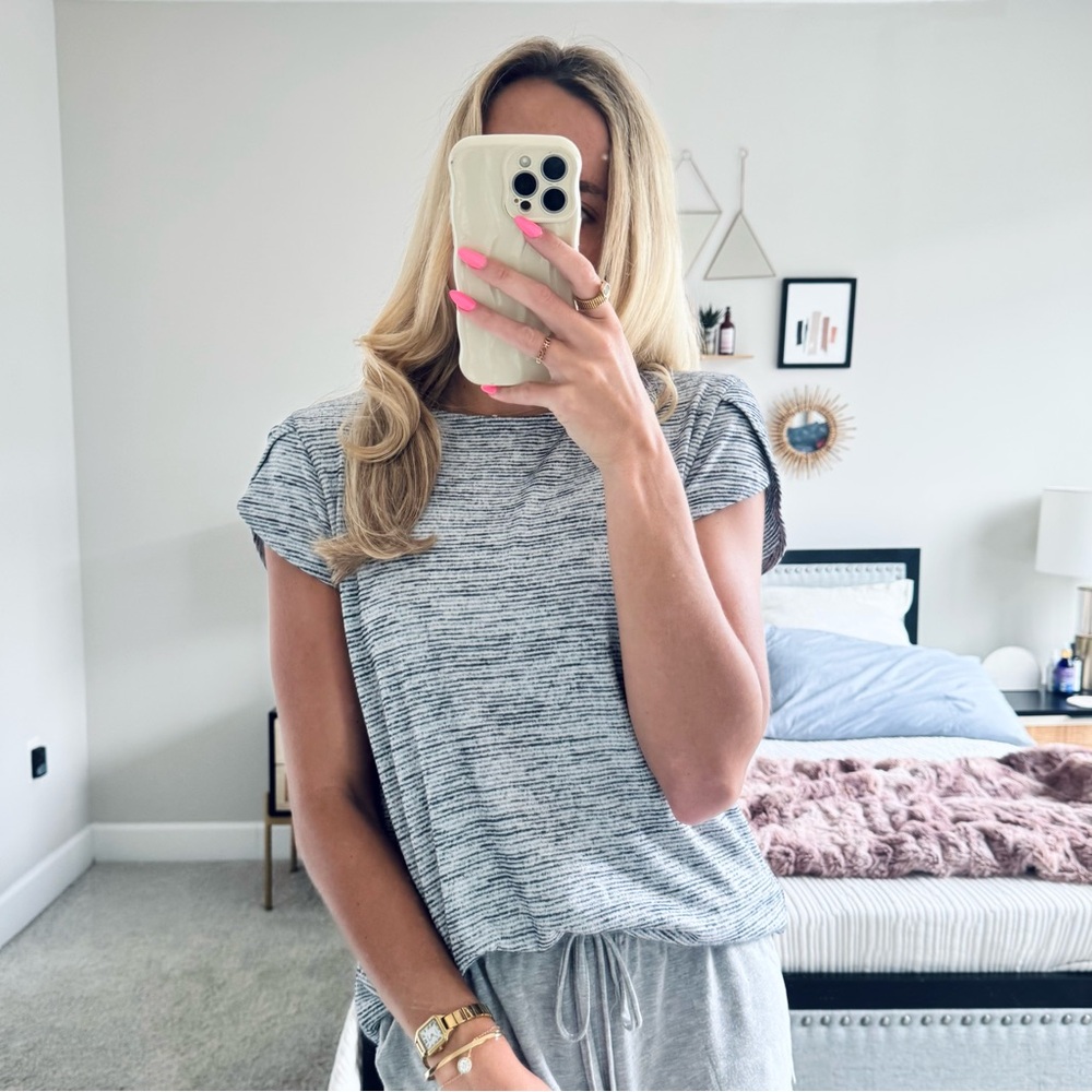 Stitch Fix Grey Striped T-shirt